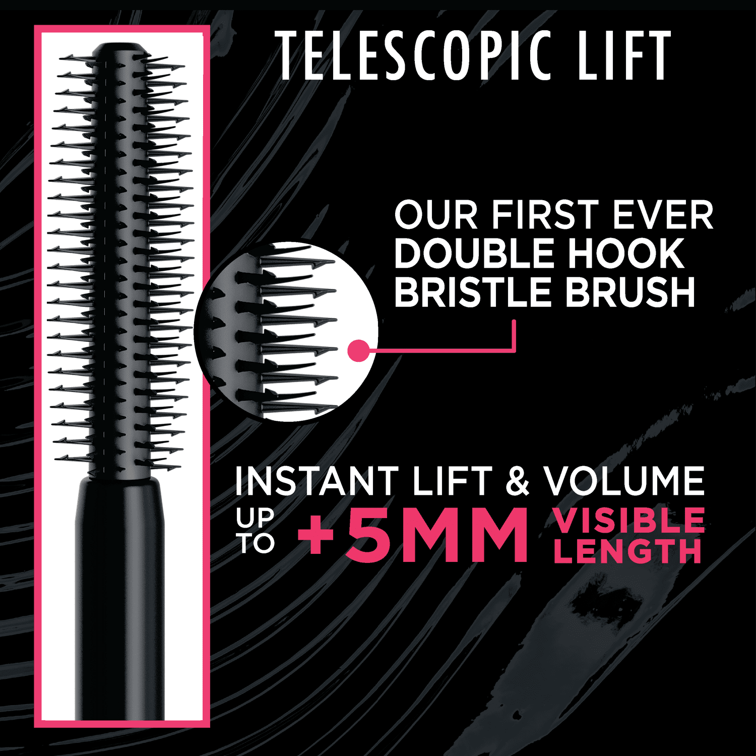 L'Oreal Paris Telescopic Lift Mascara, Black, Liquids, 36HR Wear, 0.33 fl oz