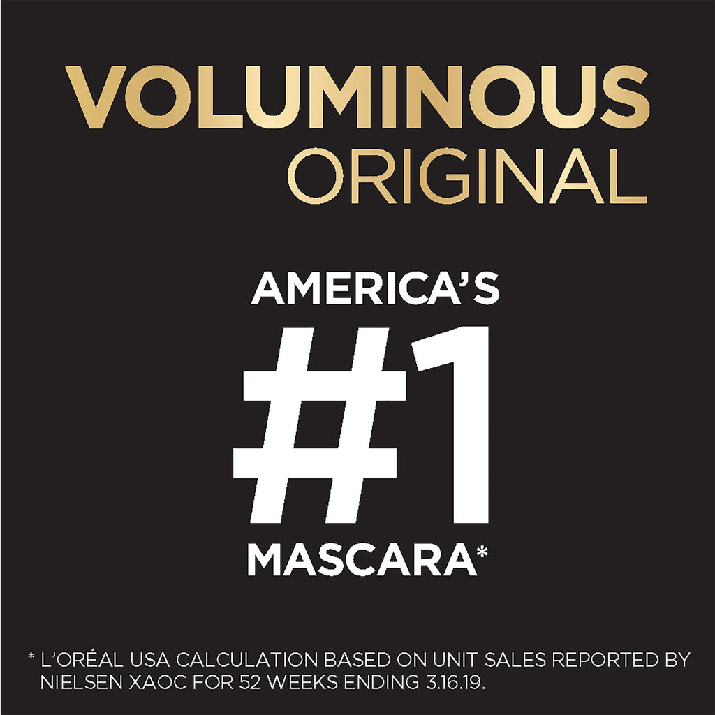 L'Oreal Paris Voluminous Original Mascara, Blackest Black, Clump-Resistant, Stocking Stuffers 0.56 fl oz
