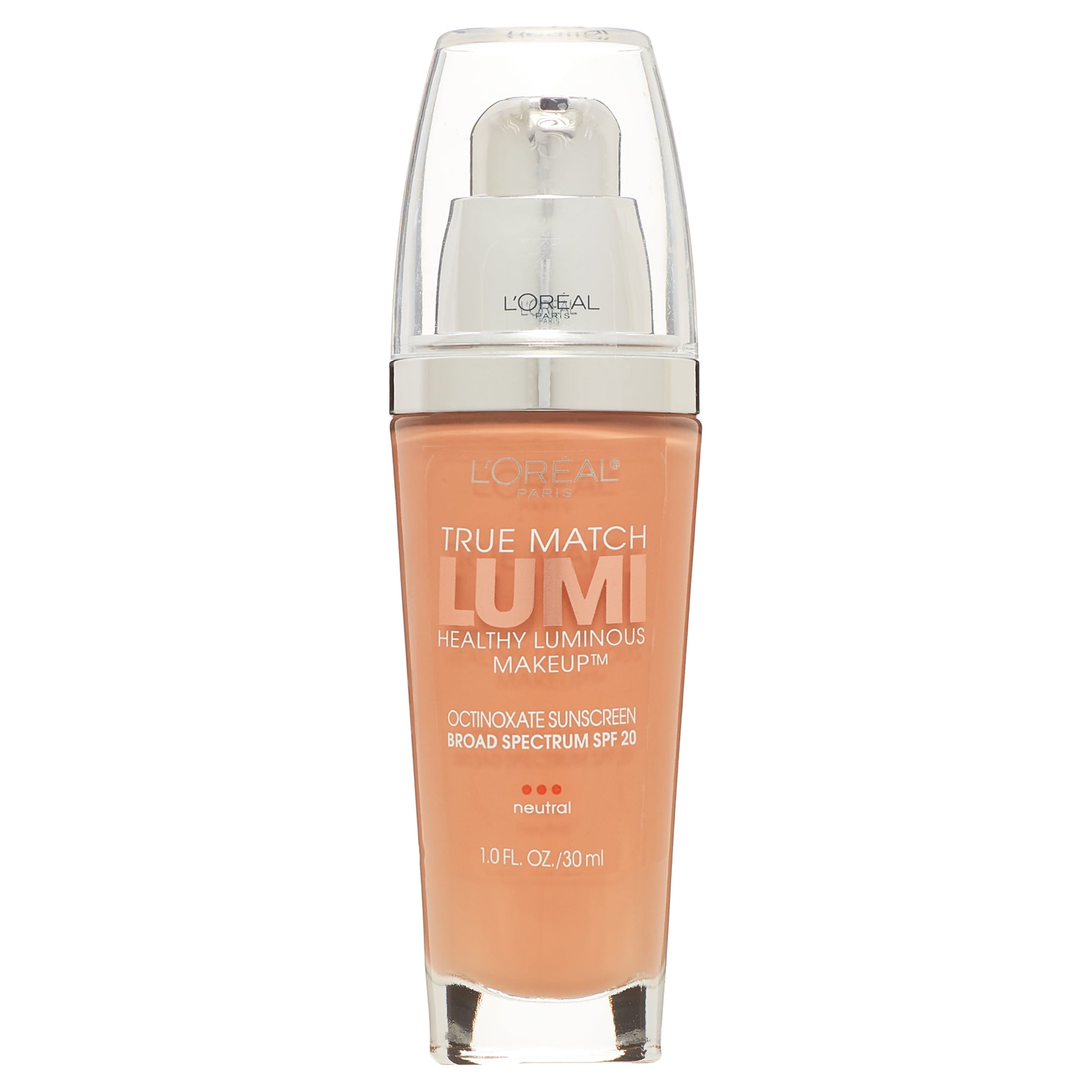(2 pack) L'Oreal Paris True Match Lumi SPF 20 Liquid Foundation Makeup, N3 Natural Buff, 1 fl oz