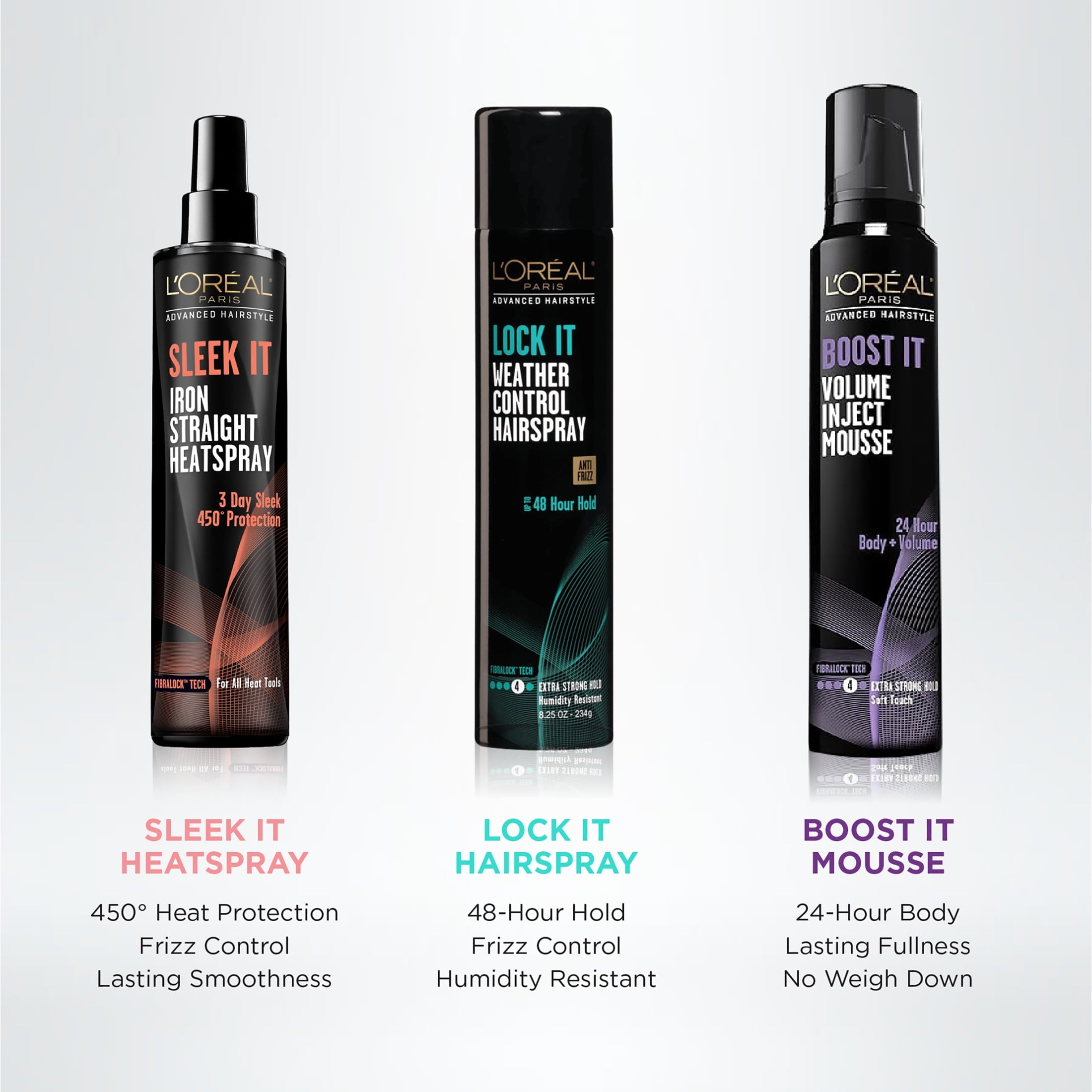 L'Oreal Paris LOCK IT Weather Frizz Control Hairspray, for Normal Hair, 8.25 oz