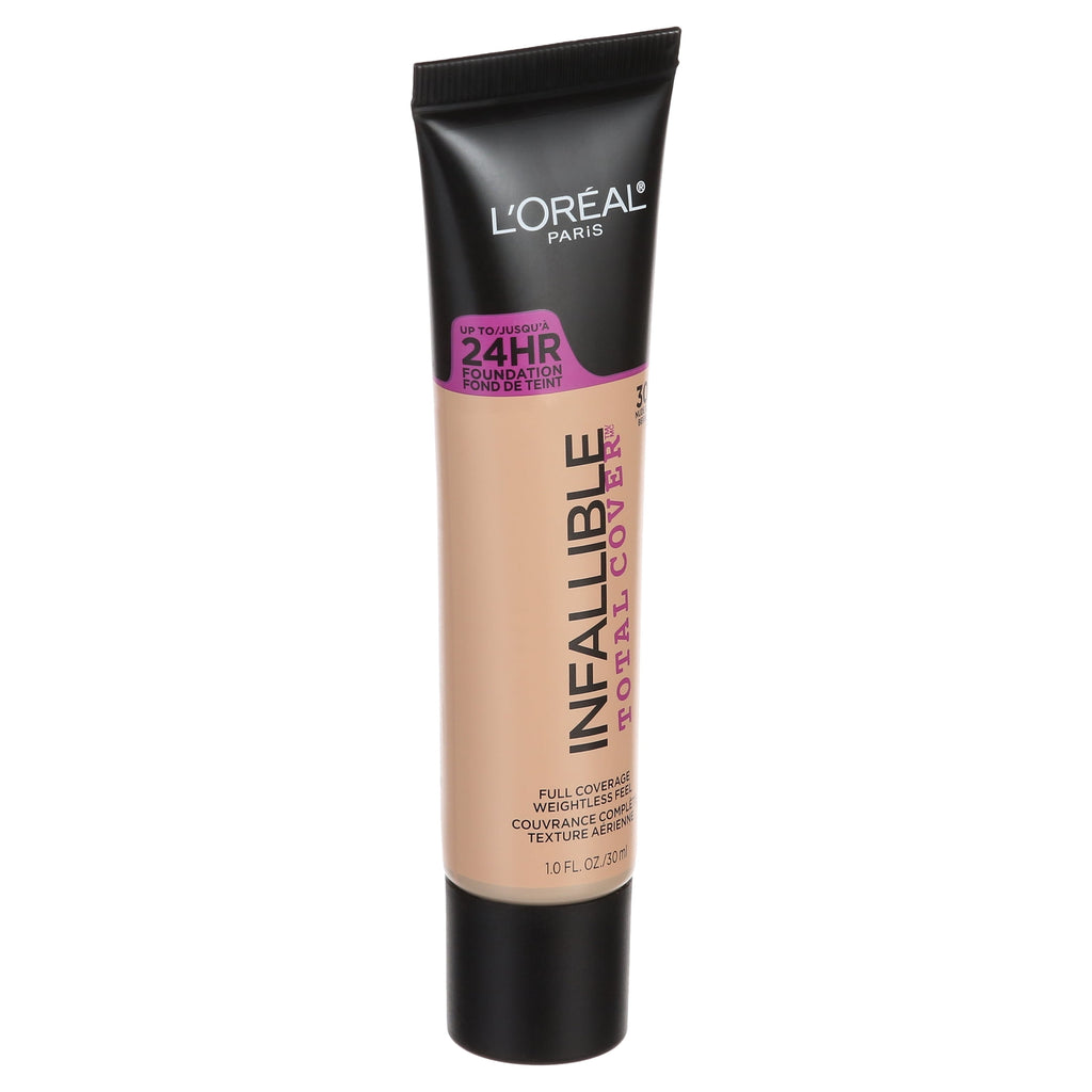 L'Oreal Paris Infallible Total Cover Liquid Foundation, Nude Beige, 1 fl oz