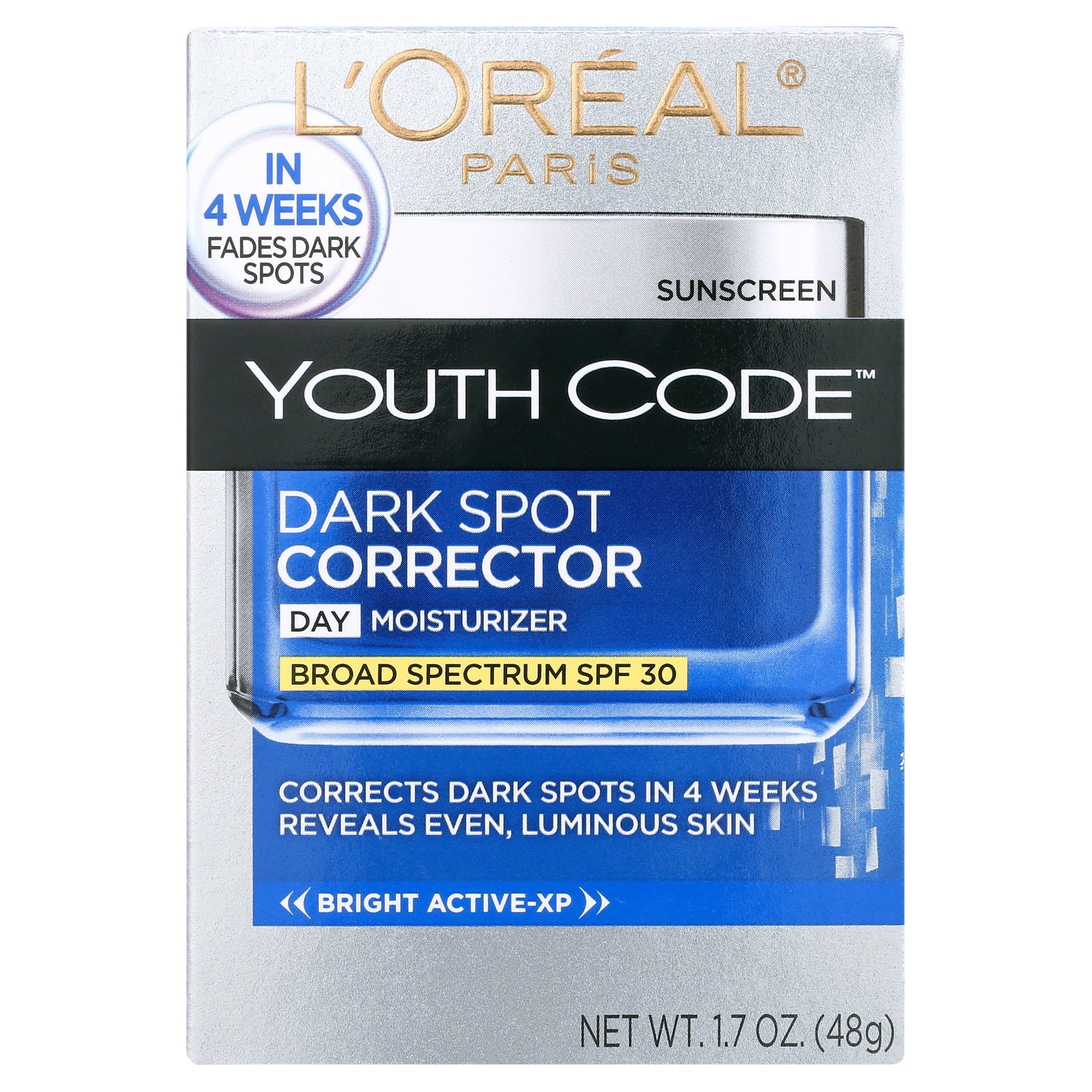 L'Oreal Paris Youth Code Dark Spot Corrector Broad Spectrum SPF 30 Sunscreen, 1.7 oz