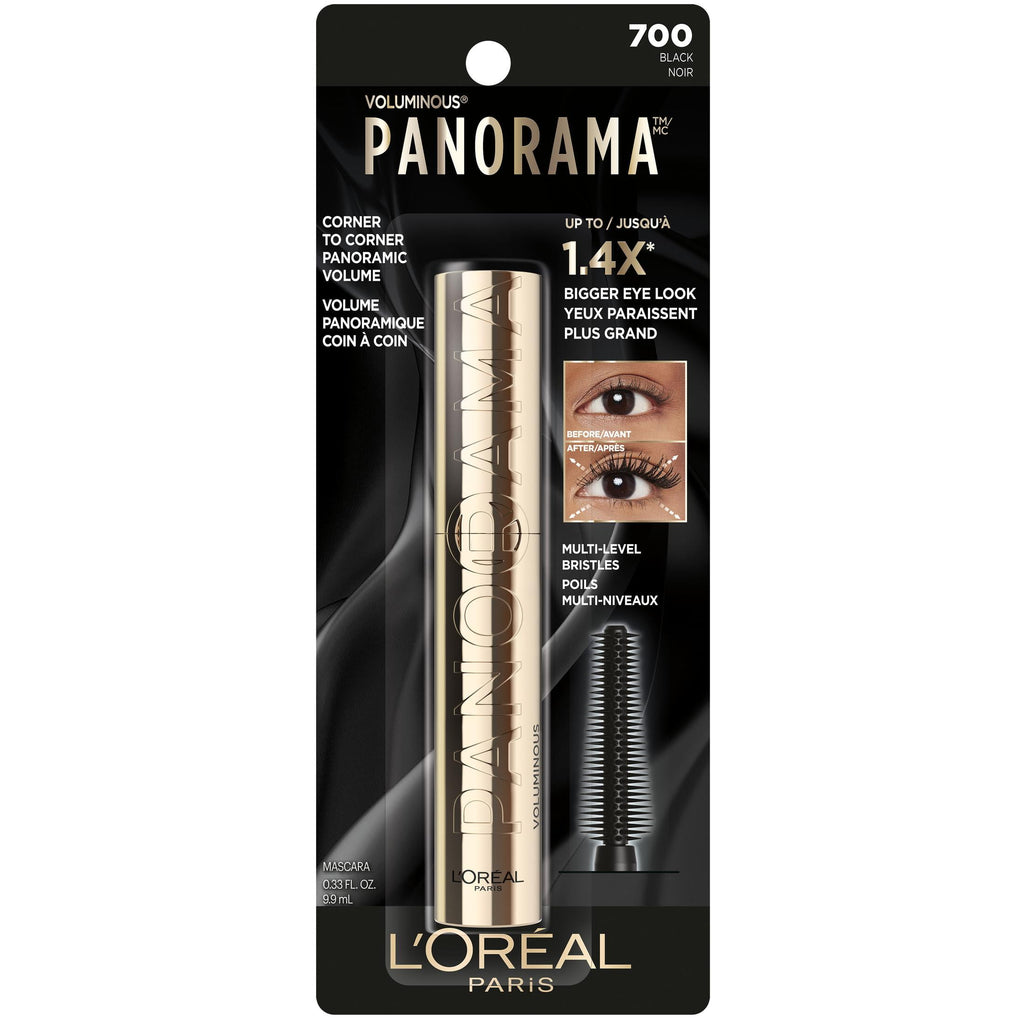 L'Oreal Paris Voluminous Panorama Smudge Resistant Mascara, Black, 0.33 fl oz