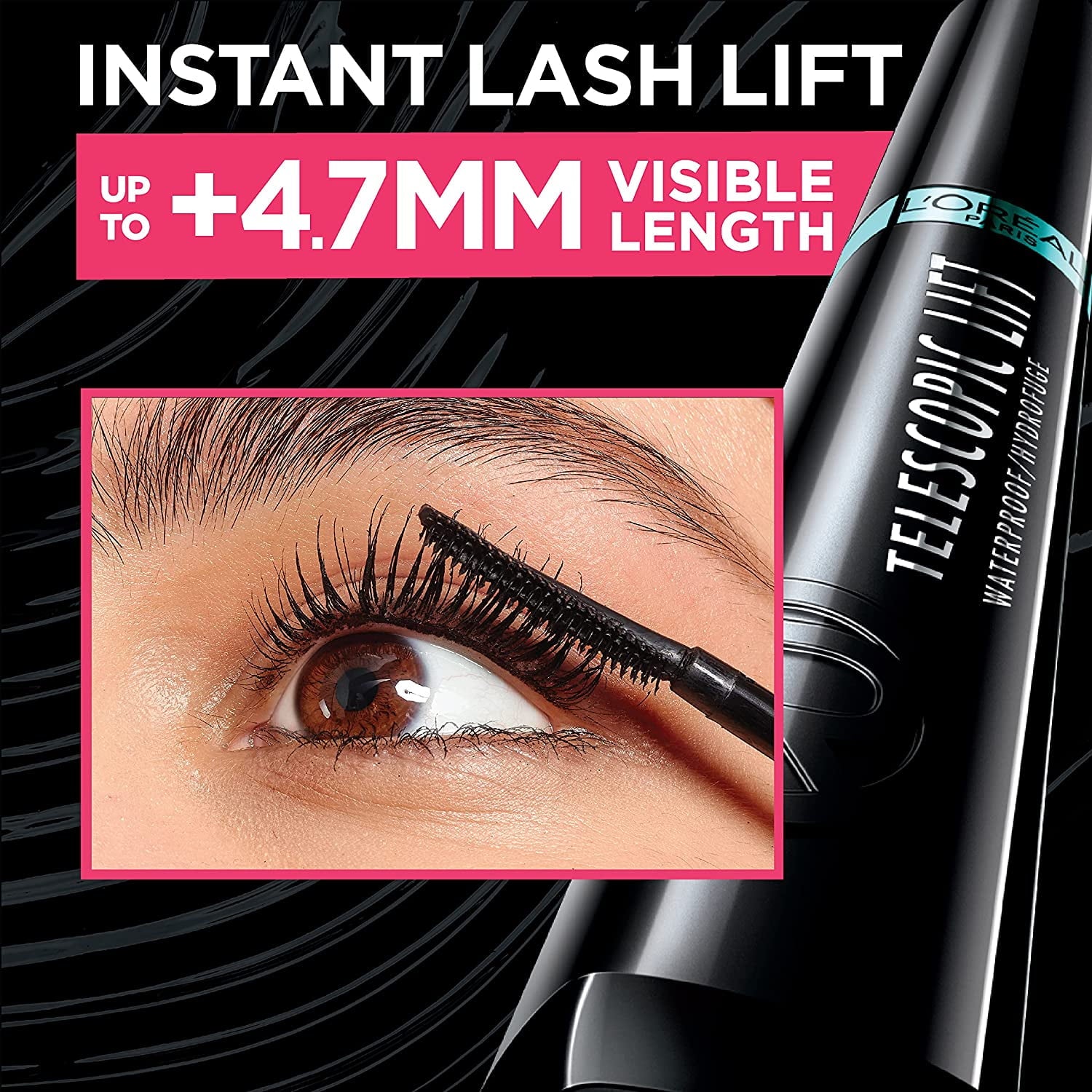 L'Oréal Paris Telescopic Lift Waterproof Mascara, Black, 0.33 fl oz