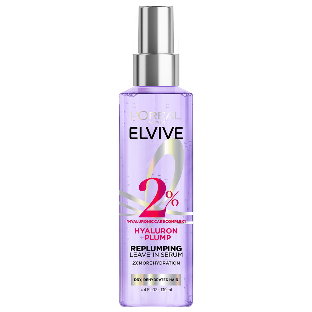 L'Oreal Paris Elvive Hyaluron Plump 72H Hydrating Shampoo, Conditioner, & Moisture Plump Serum Set, 13.5 fl oz