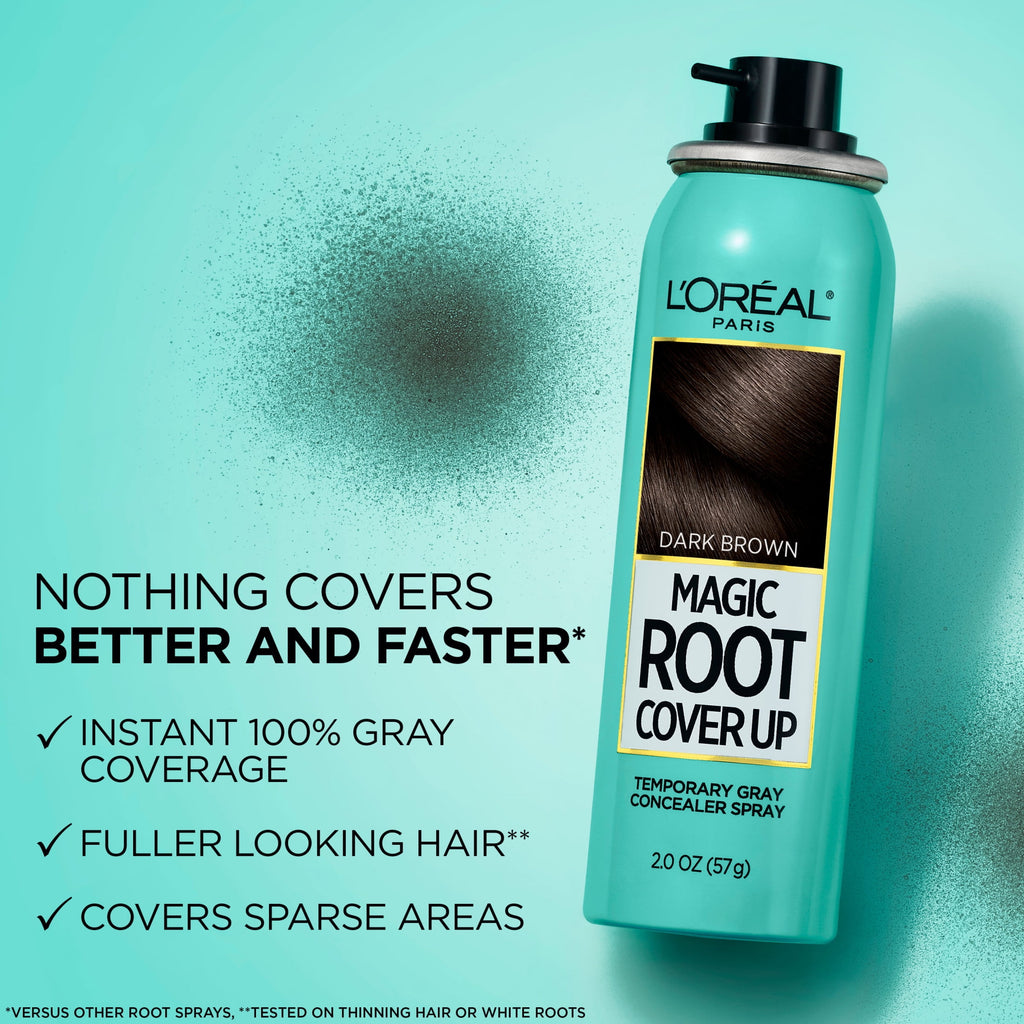 L'Oreal Paris Magic Root Cover Up Temporary Gray Concealer Spray, Dark Blonde, 2 oz