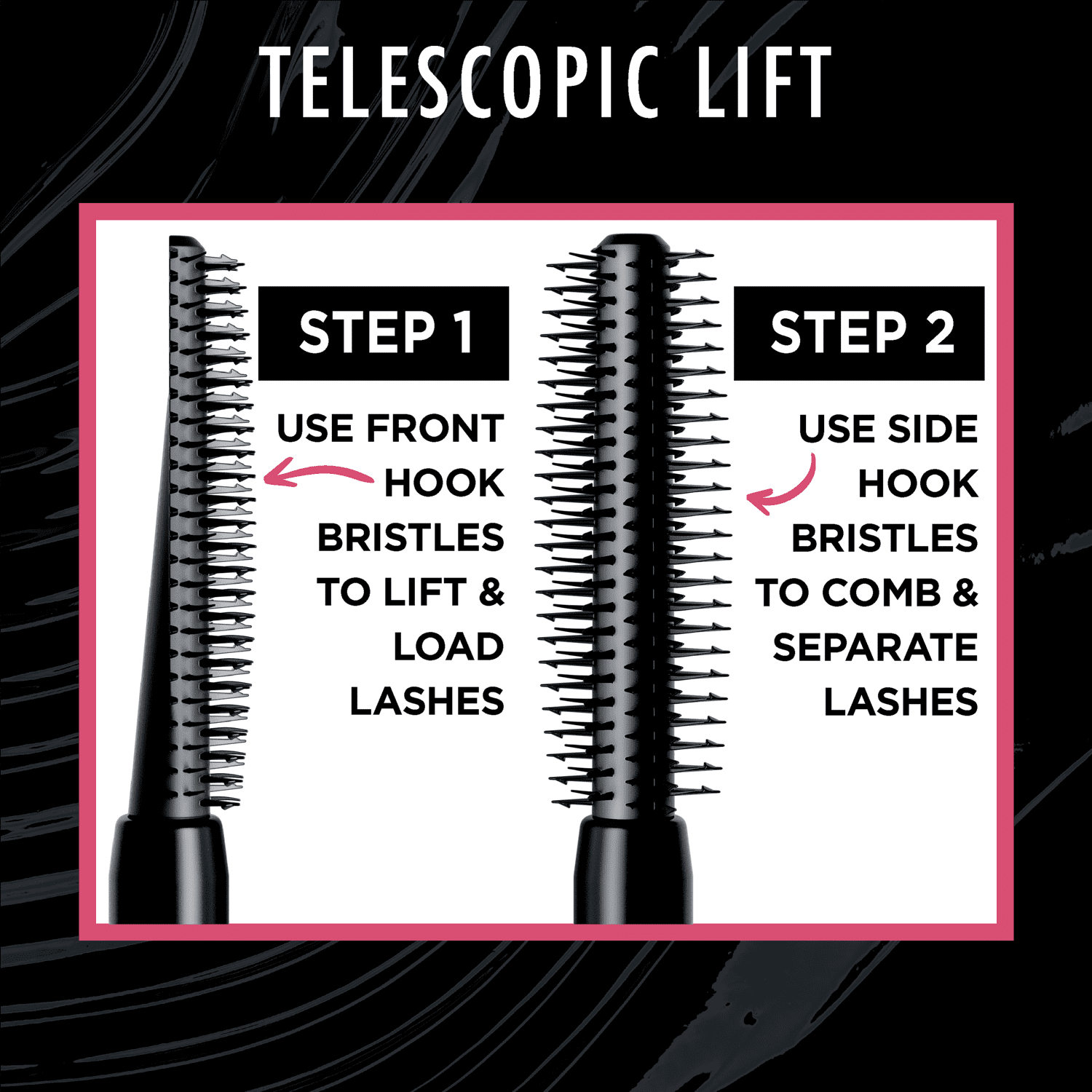 L'Oreal Paris Telescopic Lift Mascara, Black, Liquids, 36HR Wear, 0.33 fl oz