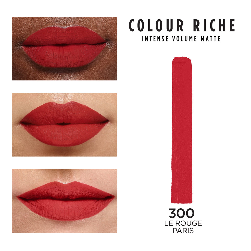 (2 pack) L'Oreal Paris Colour Riche Intense Volume Matte Lipstick, Le Rouge Paris, Stick, 0.06 oz