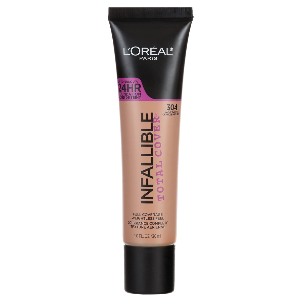L'Oreal Paris Infallible Total Cover Liquid Foundation, Natural Buff, 1 fl oz