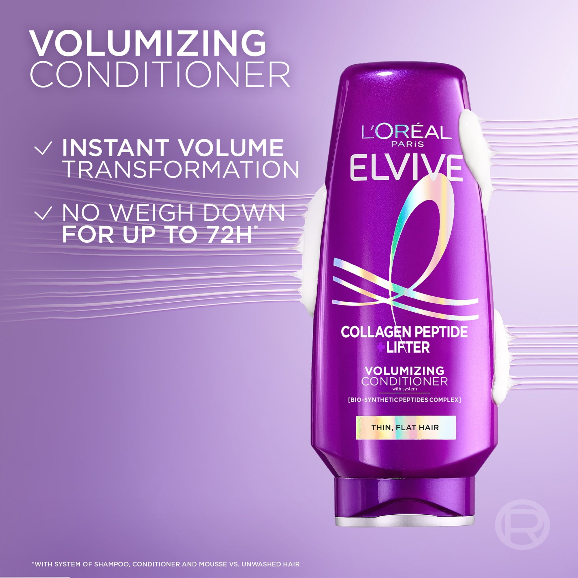 L'Oreal Paris Elvive Collagen Peptide Volumizing Hair Conditioner, 13.5 fl oz