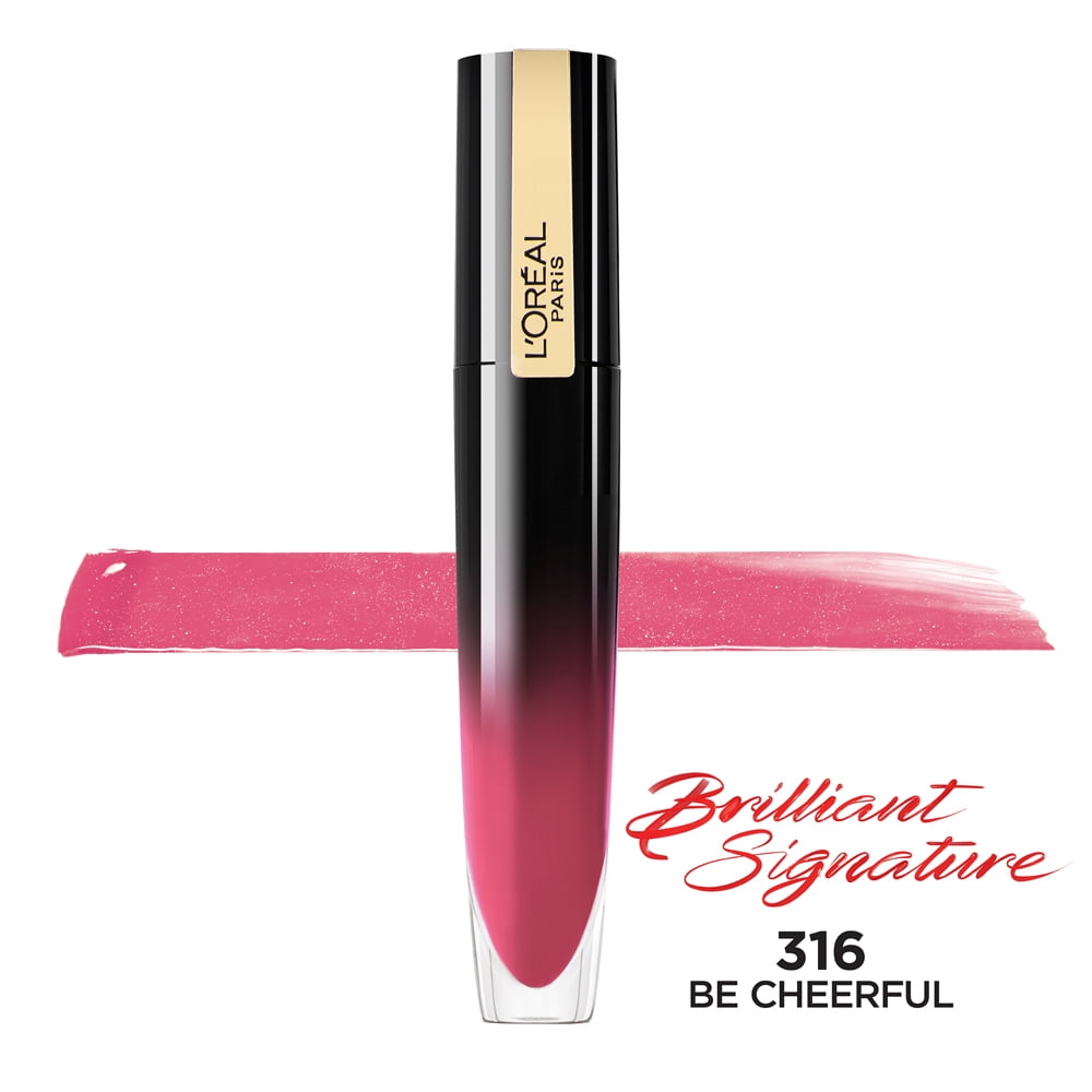 L'Oreal Paris Brilliant Signature Shiny Lip Stain Lipstick, Be Cheerful