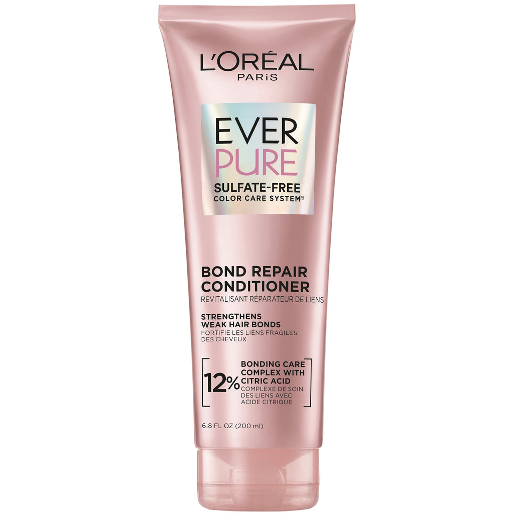 L'Oreal Paris EverPure Sulfate Free Bond Strengthening Shampoo, Conditioner, & Pre Shampoo Treatment Set, 6.8 fl oz