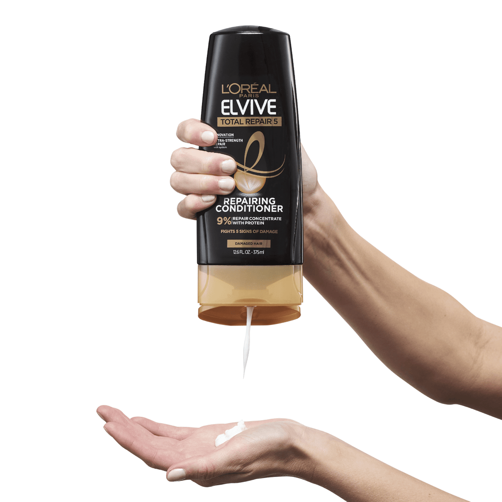 L'Oreal Paris Elvive Total Repair 5 Repairing Shampoo, Squeeze, 12.6 fl oz