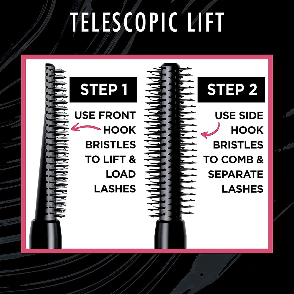 L'Oréal Paris Telescopic Lift Waterproof Mascara, Black, 0.33 fl oz