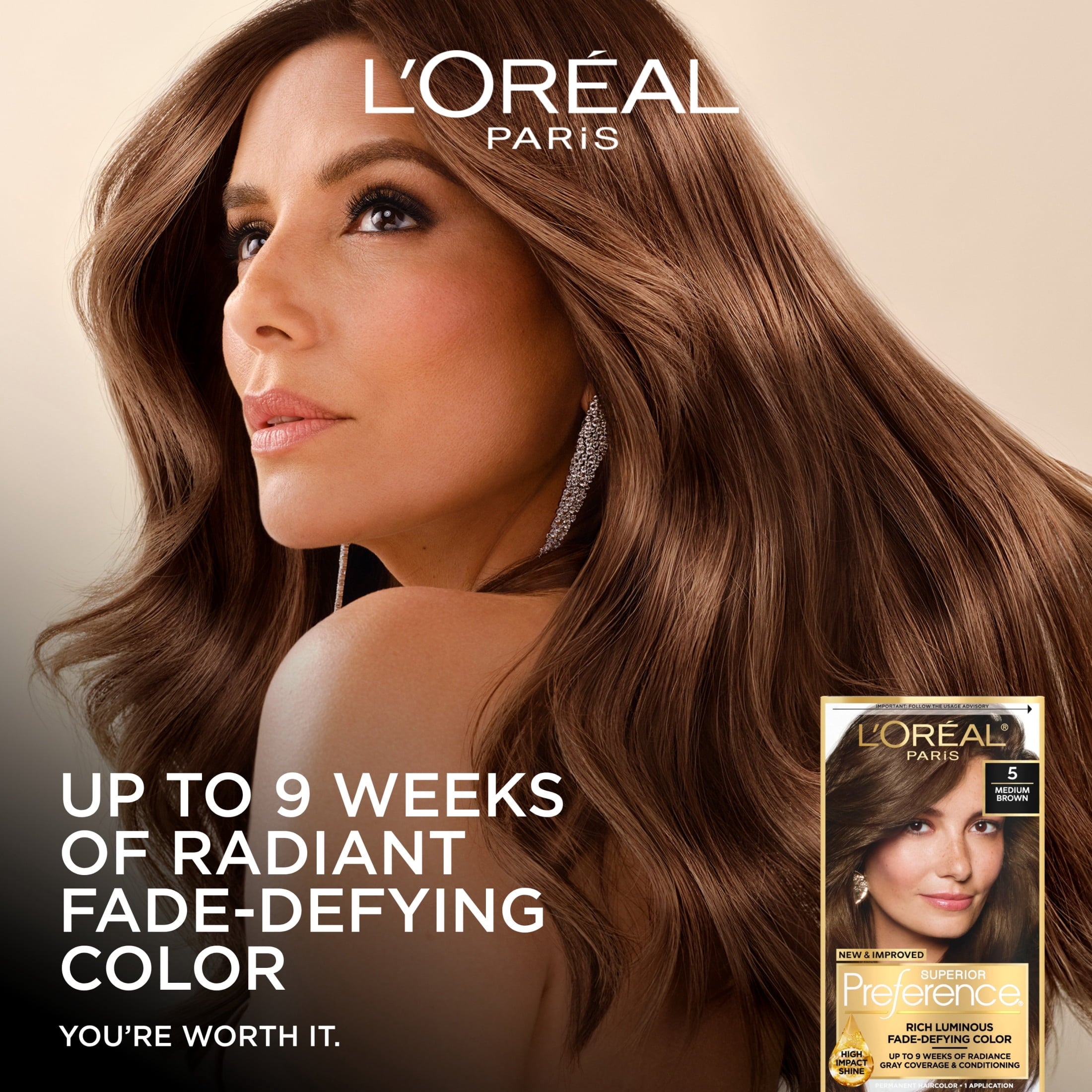 L'Oréal Paris Superior Preference Fade-Defying Adult Permanent Hair Color, 7A Dark Ash Blonde, 1 Kit