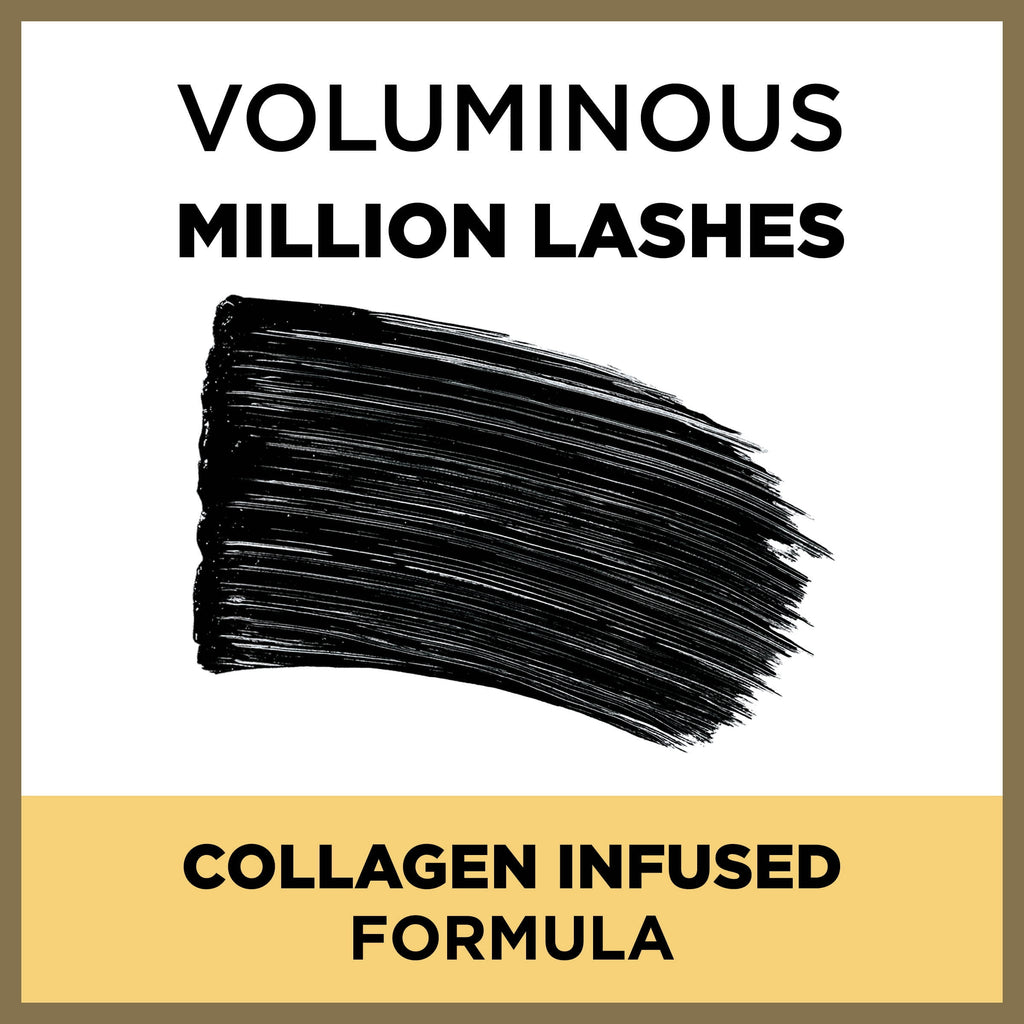 L'Oreal Paris Voluminous Million Lashes Waterproof Mascara, Blackest Black