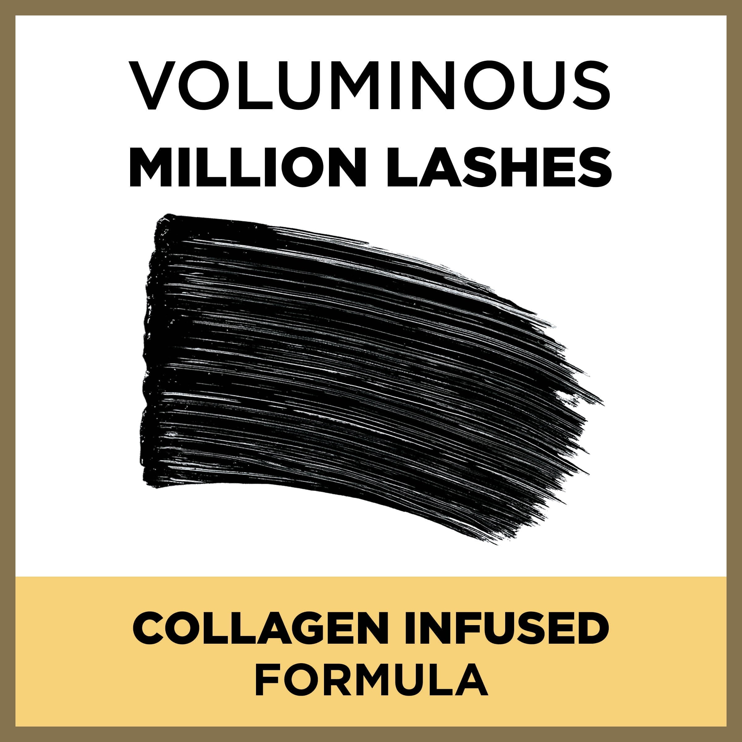 L'Oreal Paris Voluminous Million Lashes Waterproof Mascara, Blackest Black