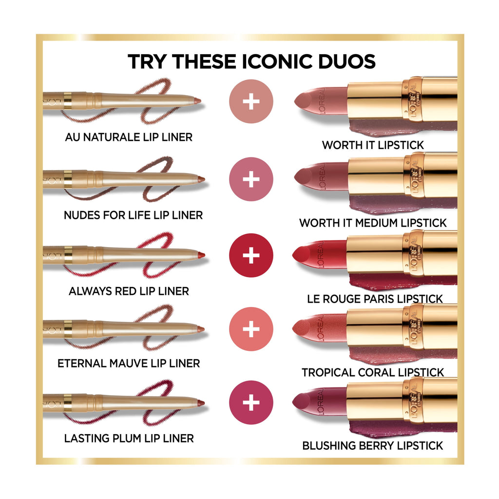 L'Oreal Paris Colour Riche Original Satin Lipstick for Moisturized Lips, 140 Mauved